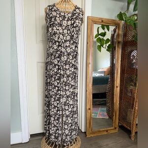 Jazz II Vintage Women’s Floral Black Maxi Dress